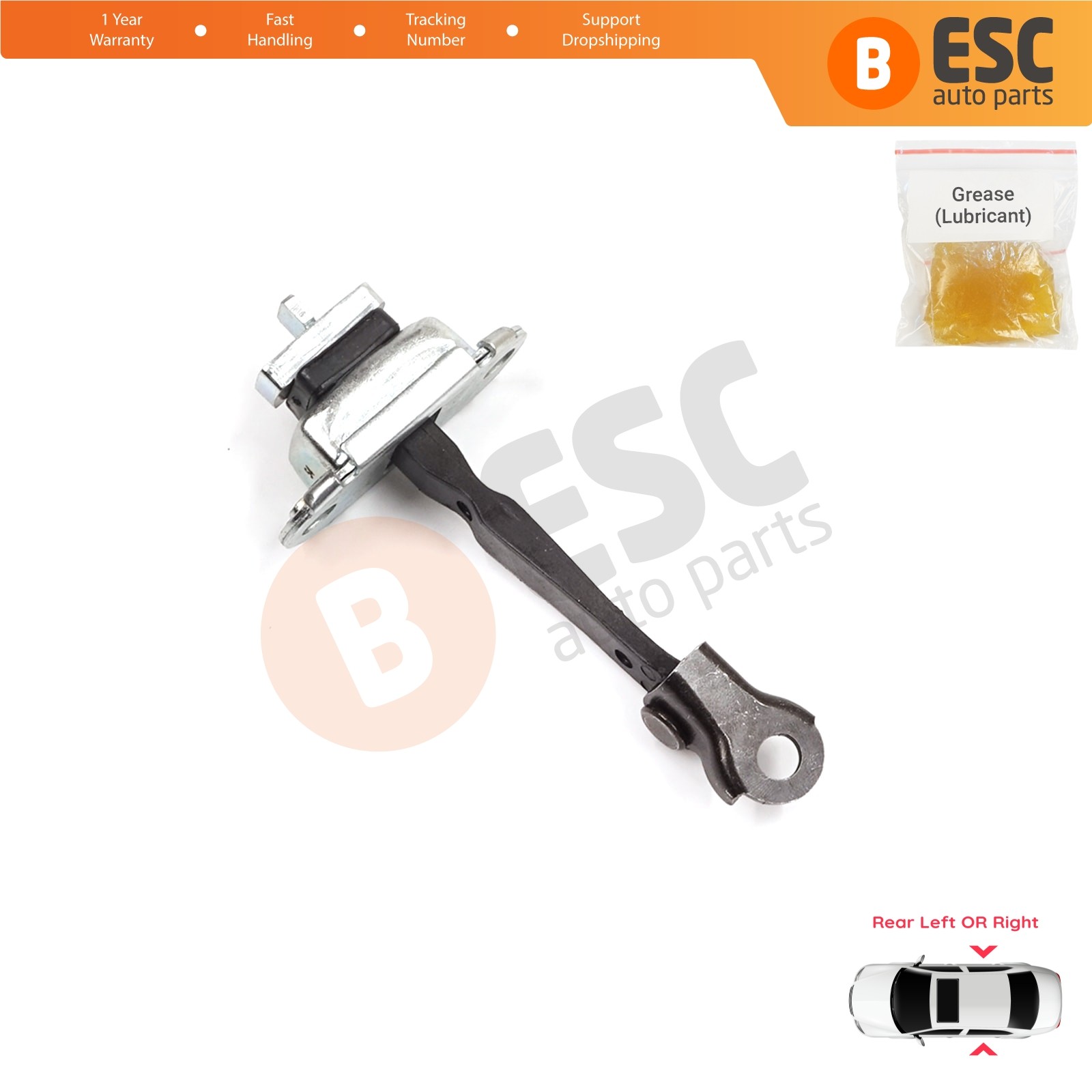 Rear Door Stop Check Assy Limiter for Skoda Fabia 6Y 1999-2008 4/5 Door Praktik
