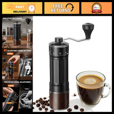 Portable Mini Manual Coffee Grinder - 40 Adjustable Settings, 30g Capacity, Coni