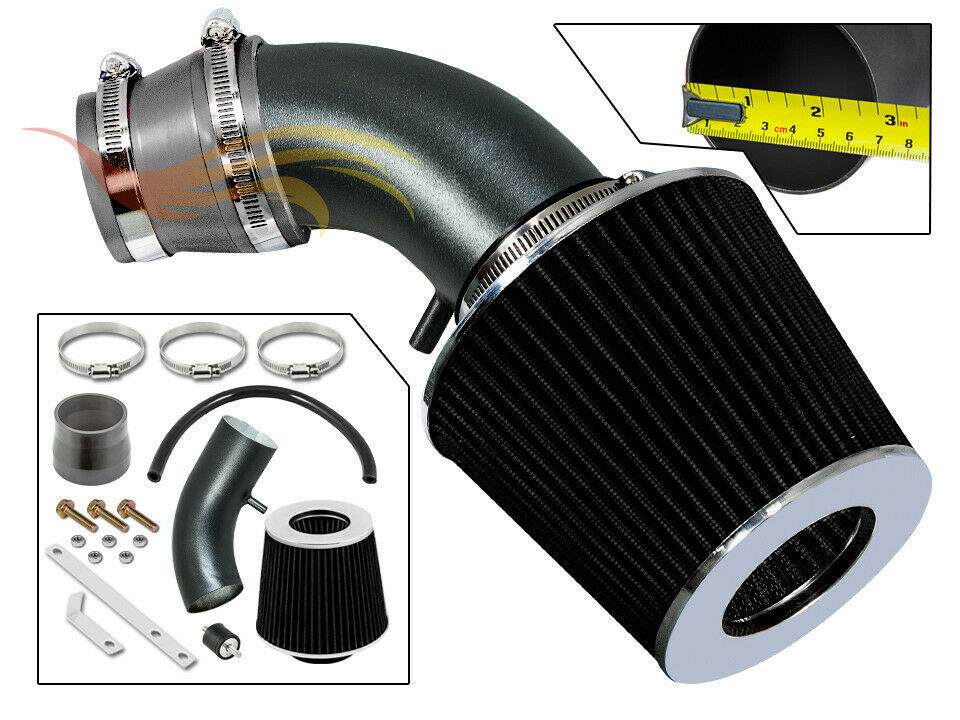 BCP RW GREY For 01-03 Hyundai Elantra 2.0L L4 Air Intake Kit System +Filter