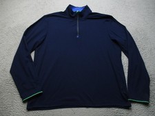 Polo Golf Ralph Lauren Quarter Zip Pullover Mens XL Blue Long Sleeve Performance