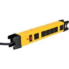 Industrial Safety Surge Protected Power Strip 6 Outlets 15A 1200 Joules 6' Cord