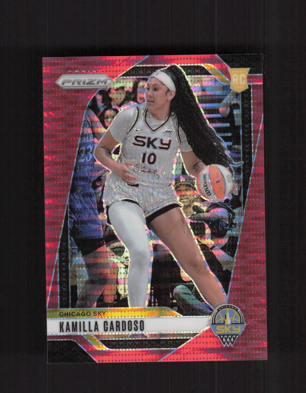 2024 Panini Prizm WNBA #93 Kamilla Cardoso Red Pulsar Prizms #/299
