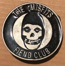 Vtg MISFITS Belt Buckle PUNK ROCK Fiend Club BAND Album ART Danzig Music RARE VG