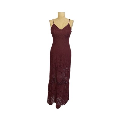 Tobi Formal Dress S/P Maroon Lace Lined Maxi Party Prom Wedding Dance | eBay