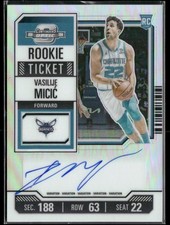 2023 Panini Contenders Optic Vasilije Micic Rookie Ticket Auto Silver Prizm