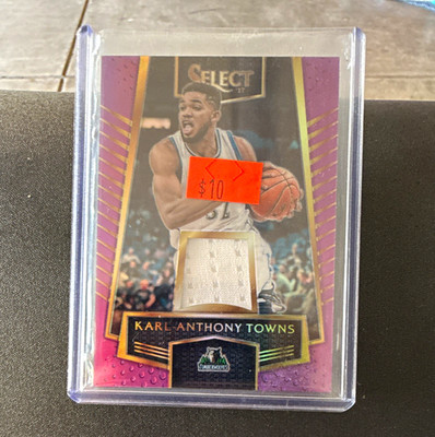 Panini 2016-17 Select Quick Fact Purple Prizm Karl-Anthony Towns #47 MEM 53/99
