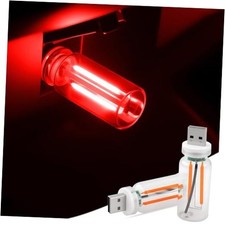 2 PCS Car USB Lights, Plug-in Retro Car Atmosphere Lamp with Touch red