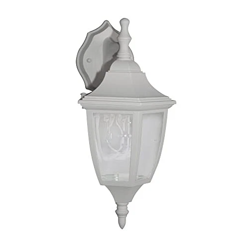  2461-WH Waterbury Fixture, 14.25 Inch Mount, Clear Glass Porch 14.25in H White - Picture 6 of 7
