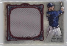 2013 Topps Five Star Jumbo Jersey Relic Red 1/25 Ryan Braun #FSJJR-RB q3x