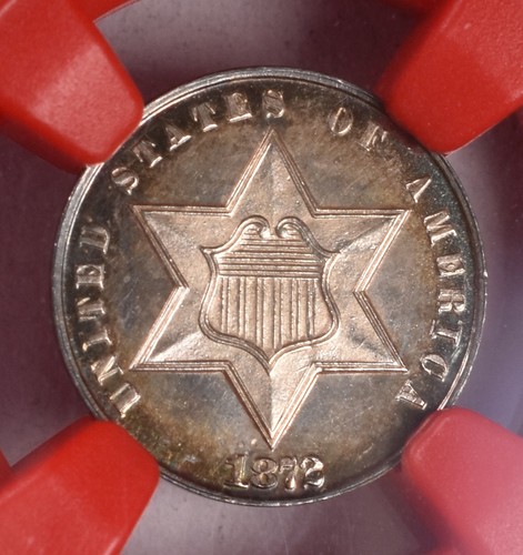1872 Three Cent Silver - NGC PF64 - Vaultbox Apex Red Core