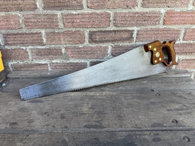 Vintage 26'' H Disston Philada Kappsäge Handsäge 6TPI Holzbearbeitung altes Werkzeug