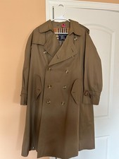 Vintage Burberry's men's Trench Coat With Belt England Made Beige Size 46R