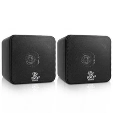 Pyle-HOME Pyle HOME 4" 200-Watt Mini-Cube Bookshelf Speakers (Black) PCB4BK