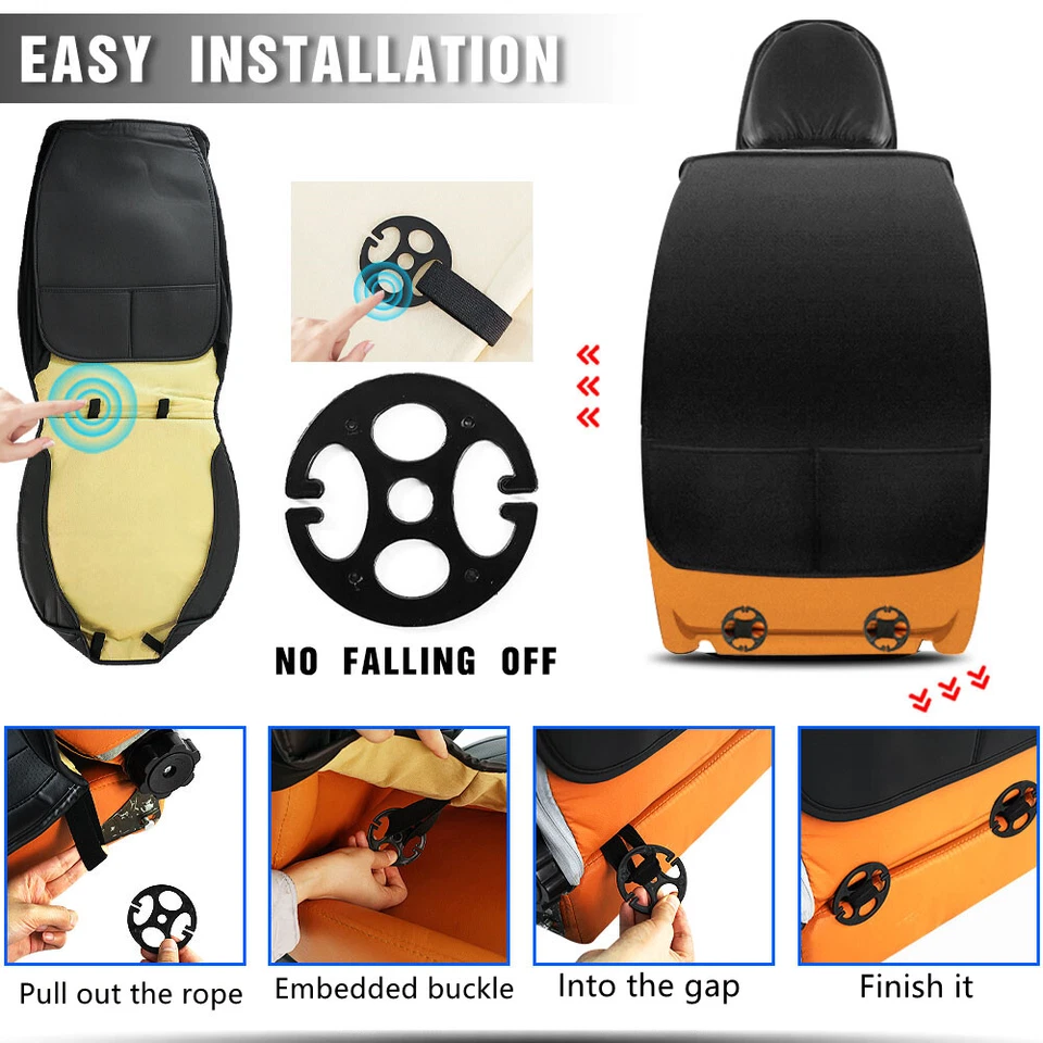 For Chevrolet Malibu Car Seat Cover Full Set Leather 5-Seat Front Rear Protector Foto 3 de 4