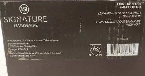 Signature Hardware Lexia Integrated Diverter Tub Spout Matte Black **FLAW** - Picture 6 of 6