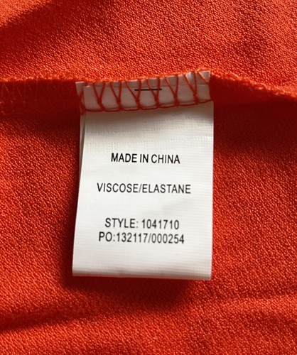 *NWT* Rockmans Size S (10-12) Orange 3/4 Sleeve Stretch Knit T-Shirt Tunic - Picture 6 of 8
