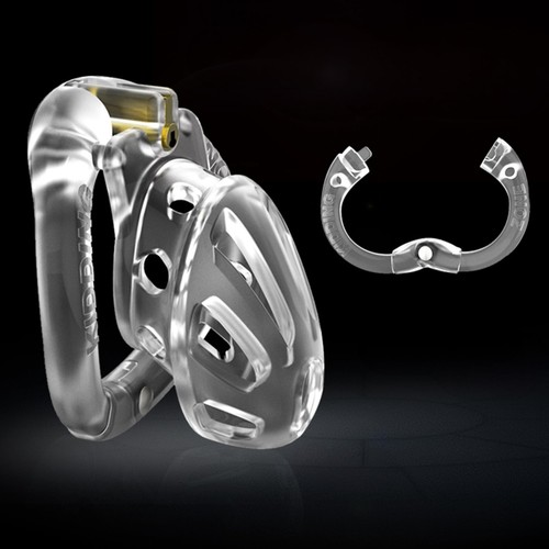 Clear Cock Cage Male Chastity Device – Lightweight, Transparent, Flat Design - Picture 2 of 8