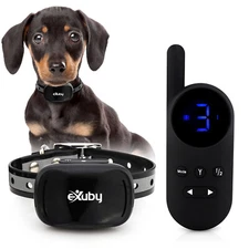 eXuby - Tiny Shock Collar for Small Dogs 5-15lbs - Black Remote