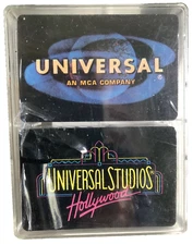 Universal Studios Hollywood 2 Set Playing Cards Original Wrap & Plastic Box