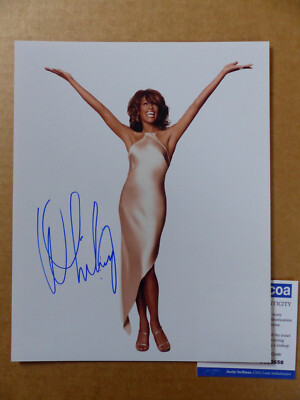 WHITNEY HOUSTON signed Autograph 8x10 Photo Autographed ACOA COA