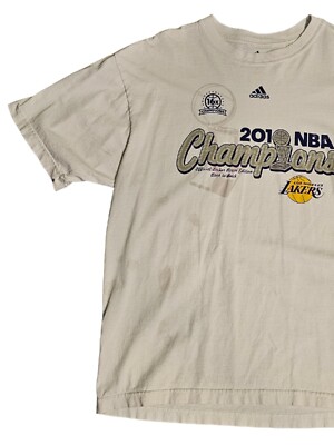 Los Angeles Lakers 2010 NBA Champions T Shirt White Large