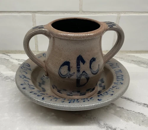 Vintage Rowe pottery ABC Mug & Bowl 1990. #295