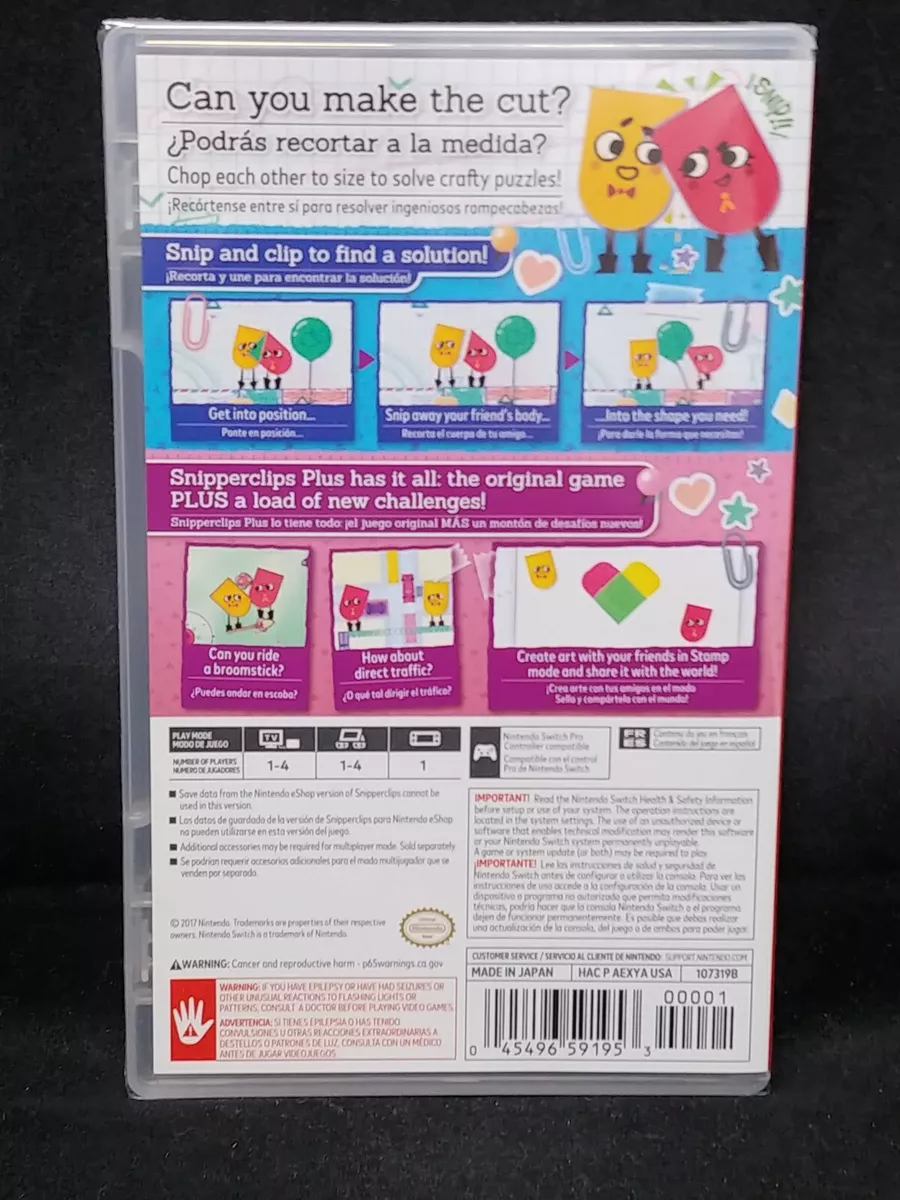 Jogo Nintendo Switch Snipperclips Plus: Cut it out, together