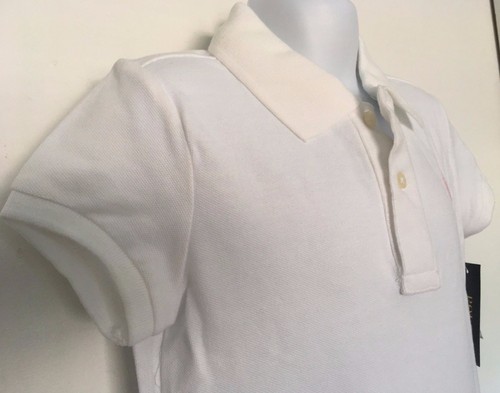 Ralph Lauren Girls Dress Polo Style White Pleated Bottom Pink Logo Size 6 NWT - Picture 7 of 10