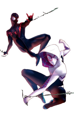 GAMER VERSE Miles Morales Spider-man PLUS Marvel Select Spider Gwen/2 FIGURE LOT