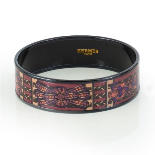 Auth. HERMES Bracelet Bangle Brazil - PVD - Surteint Wine - 65-17mm New - Picture 1 of 3