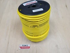 Ton's 8mm Yellow silicone Spiral Core Spark plug wire 100' Feet roll 500 ohms