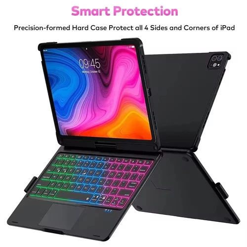 ipad Apple Backlit Touchpad Keyboard Iphone Samsung Tablette Case