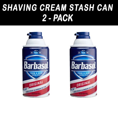STASH365 2 PACK SHAVING CREAM STASH CAN SECRET DIVERSION HOME SAFE HIDE CASH JEWELRY