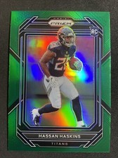 2022 Panini Prizm Football Green Prizm RC Hassan Haskins #326 Tennessee Titans