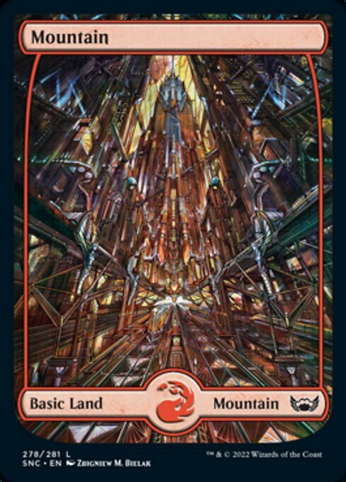 MTG Streets of New Capenna FULL ART L Mountain #278 Art Deco MTG Streets of New Capenna FULL ART L Mountain #278 Art Deco