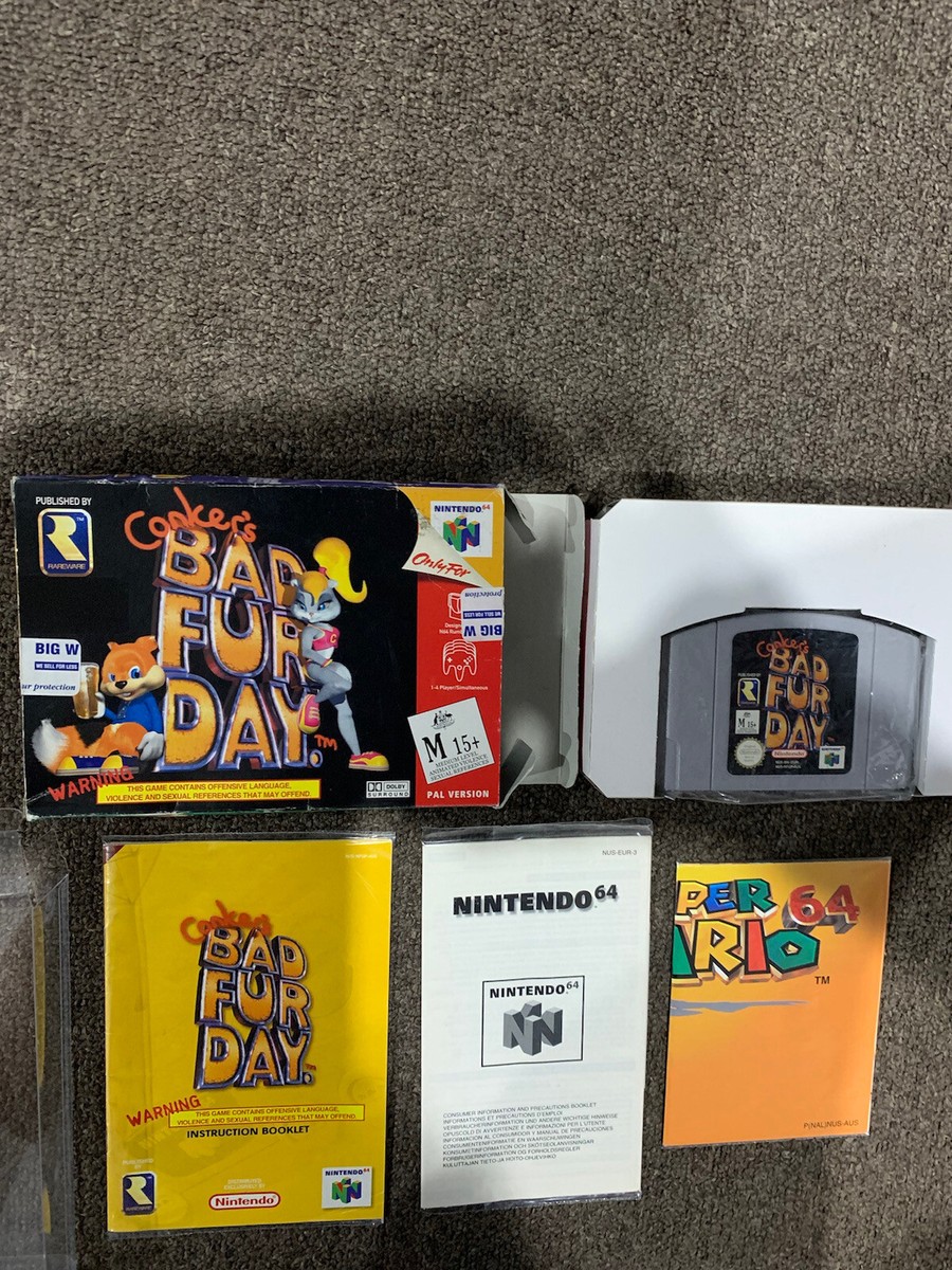Conker's Bad Fur Day Nintendo 64 N64 Aus Pal Store Sticker Sealed
