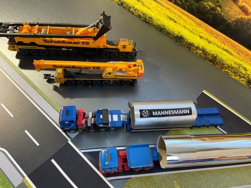 Schmidbauer transporte pesado + colección de grúas (Herpa Kibri) 1:87 - Imagen 8 de 13