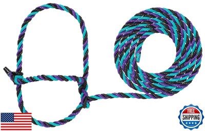 Weaver Livestock Braided Poly Rope Cattle Halter, Adjustable Style Cow Calf H