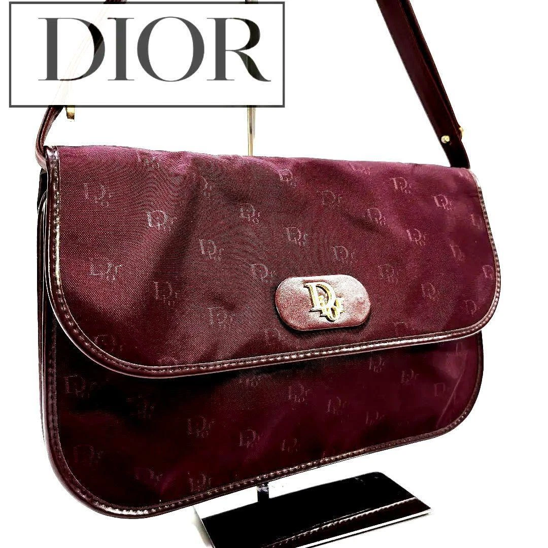 Sac bandoulière Christian Dior trotteur cuir bordeaux nid d'abeille