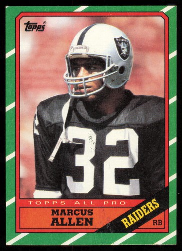 Marcus Allen #62 1986 Topps card