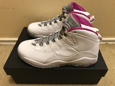 Nike Air Jordan Retro 10 Maya Moore GG size 6Y GS White Fuchsia