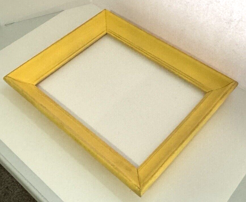 Old yellow wood picture frame eBay