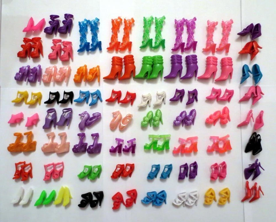 60 Pares Moda Tacones Altos Zapatos Sandalias Muñeca Zapatos Para Muñecas 11.5" Juguete para Niños 1/6 Foto 2 de 4