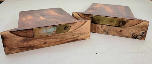 Vintage Art Deco Era Pokework Gumnut Wooden Bookends c 1930 - 第 5/5 張圖片
