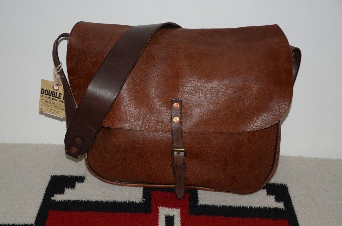 Ralph Lauren RRL Distressed 2-Tone Leather Shoulder Ralph Lauren RRL Distressed 2-Tone Leather Shoulder