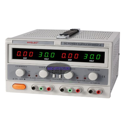 Variable TRIPLE LINEAR DC POWER SUPPLY 30V 5A Digital Regulated Lab Grade NEW