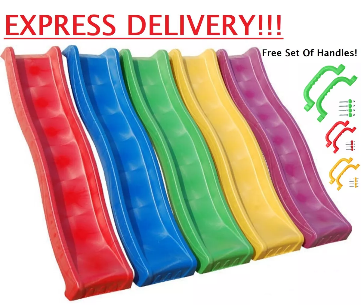 SLIDE CHILDRENS GARDEN PLASTIC WAVY WATER OUTDOOR STRONG SLIDE KIDS PLAYHOUSE