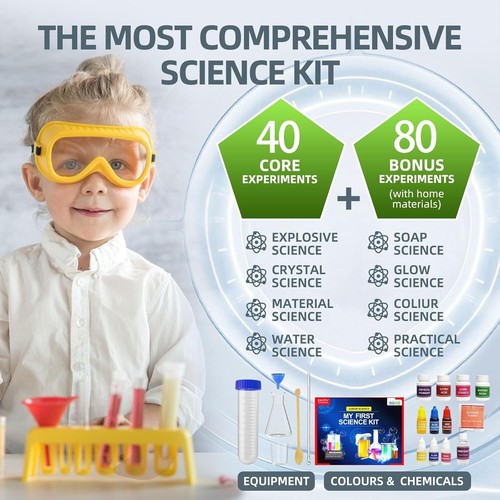 120+ Experiments Science Kit for Kids STEM Chemistry Set Crystals Explosions - Picture 4 of 6