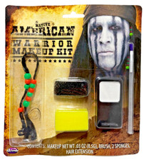 6pc Native American Indian Makeup Kit Hair Extension Halloween Costume Face