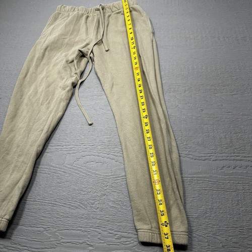 mnml Jogger Pants Youth Medium Beige Fleece Knit Cotton Drawstring Tapered - Picture 7 of 10